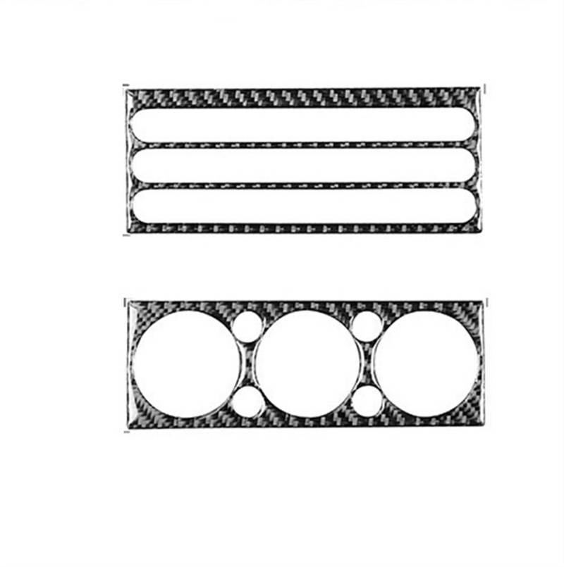 PENGNAQP Kompatibel mit Mini für Cooper R50 R53 2002–2004, Kohlefaser-Aufkleber, Auto-Zentralsteuerung, Navigation, Lenkradverkleidung, Auslassverkleidung Interieur-Zubehör(CD AC Set 2) von PENGNAQP