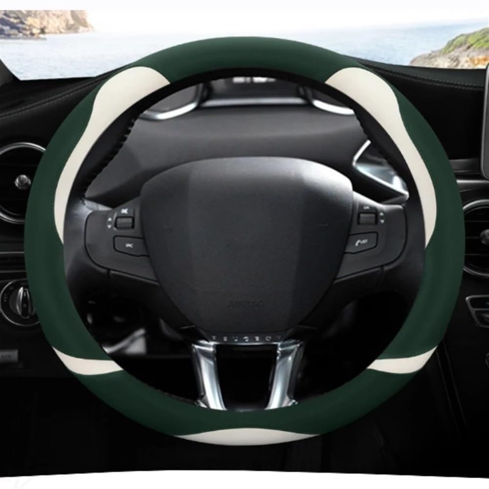 PENGNAQP Kompatibel mit Peugeot für 208 2012~2018 für 2008 2013~2018 PU-Auto-Lenkradabdeckung Auto-Zubehör Interieur-Zubehör(Style H) von PENGNAQP