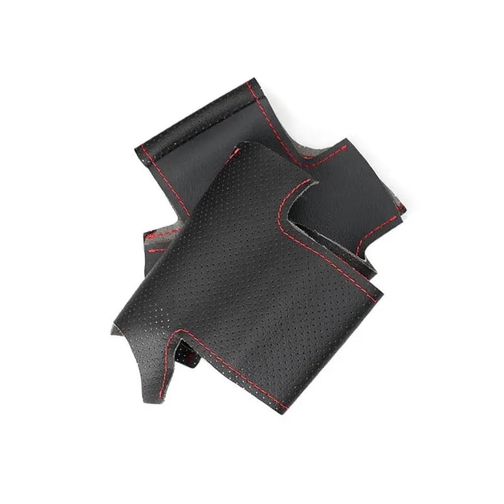 PENGNAQP Kompatibel mit Peugeot für 508 für 508 SW 2011-2018 Perforierte PU-Verkleidung Handgeflochtene Innenlenkradabdeckung Interieur-Zubehör(Black-red line) von PENGNAQP