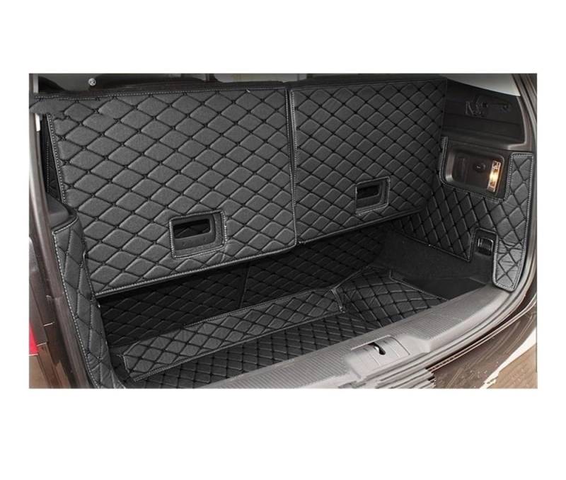 PENGNAQP Kompatibel mit VW für Sharan 7 Sitze 2011–2022 spezielle Kofferraummatten wasserdichte Cargo-Liner Kofferraumteppiche Kofferraummatte(Black) von PENGNAQP