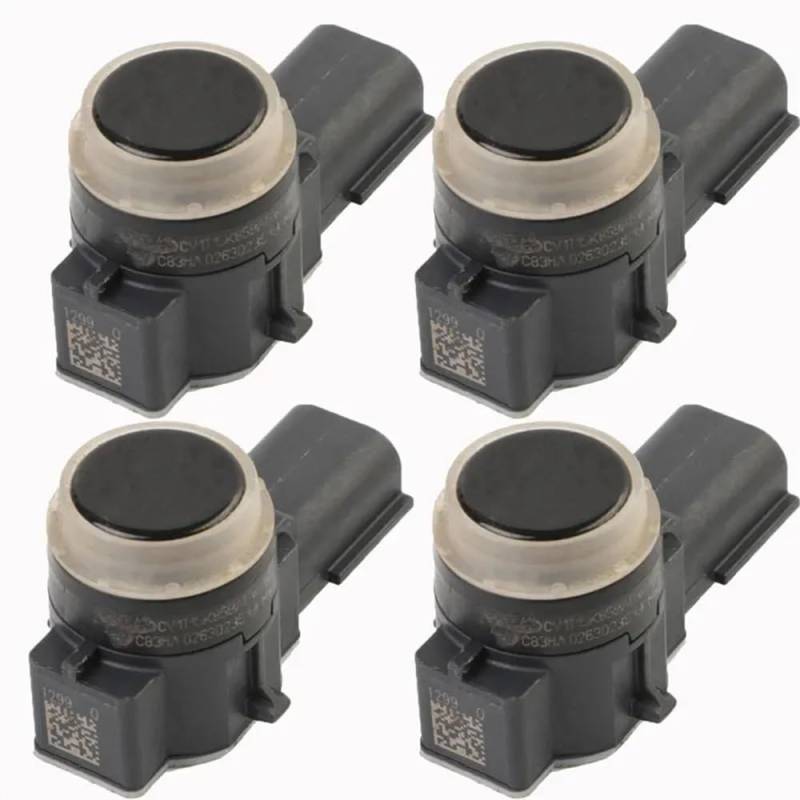 PENGNAQP PDC Abstandssensor Kompatibel mit Ford Für Fiesta 2013 2014 2015 2016 2017 CV1T-15K859-ABW CV1T15K859ABW Auto PDC Einparkhilfe Sensor(4pcs Black) von PENGNAQP