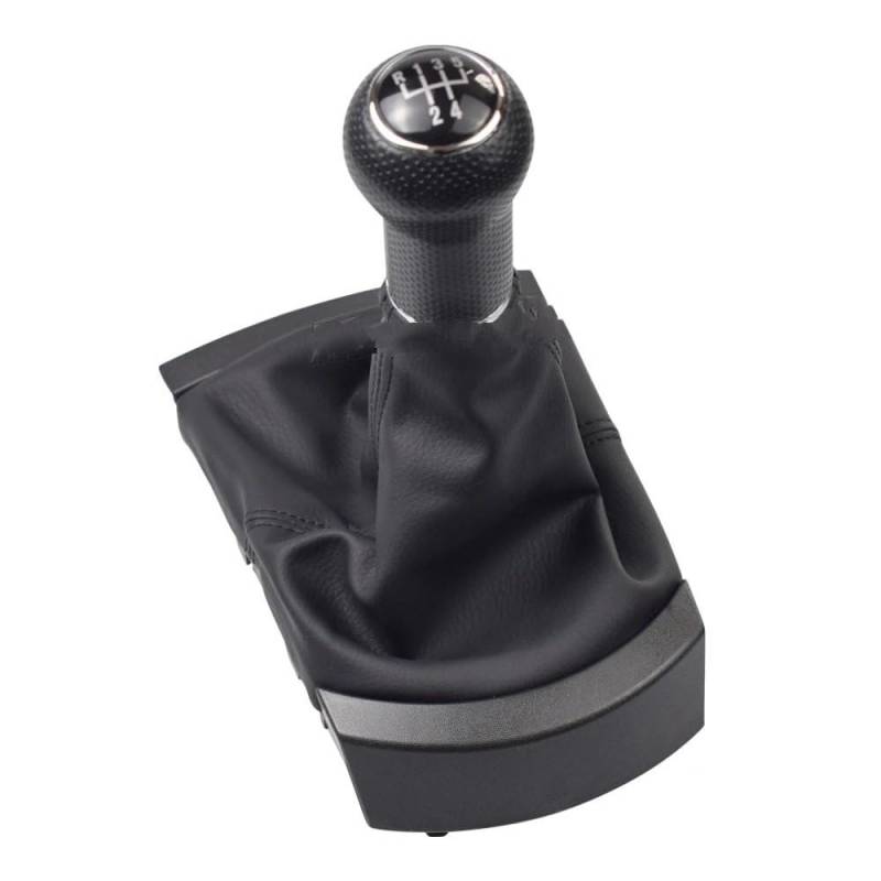 PENGNAQP Schalthebel Schaltknauf Kompatibel mit SEAT für Ibiza 2002–2010 Schalthebelmanschette mit manuellem Schaltknauf Schalthebelmanschette(5 Speed Black Line) von PENGNAQP