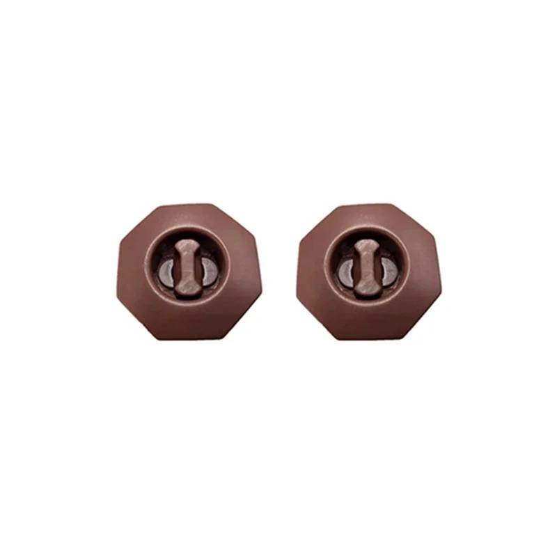 PENGNAQP Universal Auto Boden Matte Clips Halter Grip Teppich Befestigung Klemme Schnalle Haken Verschluss Retainer Anti Skid Retainer Auto Zubehör(2 pcs Brown) von PENGNAQP