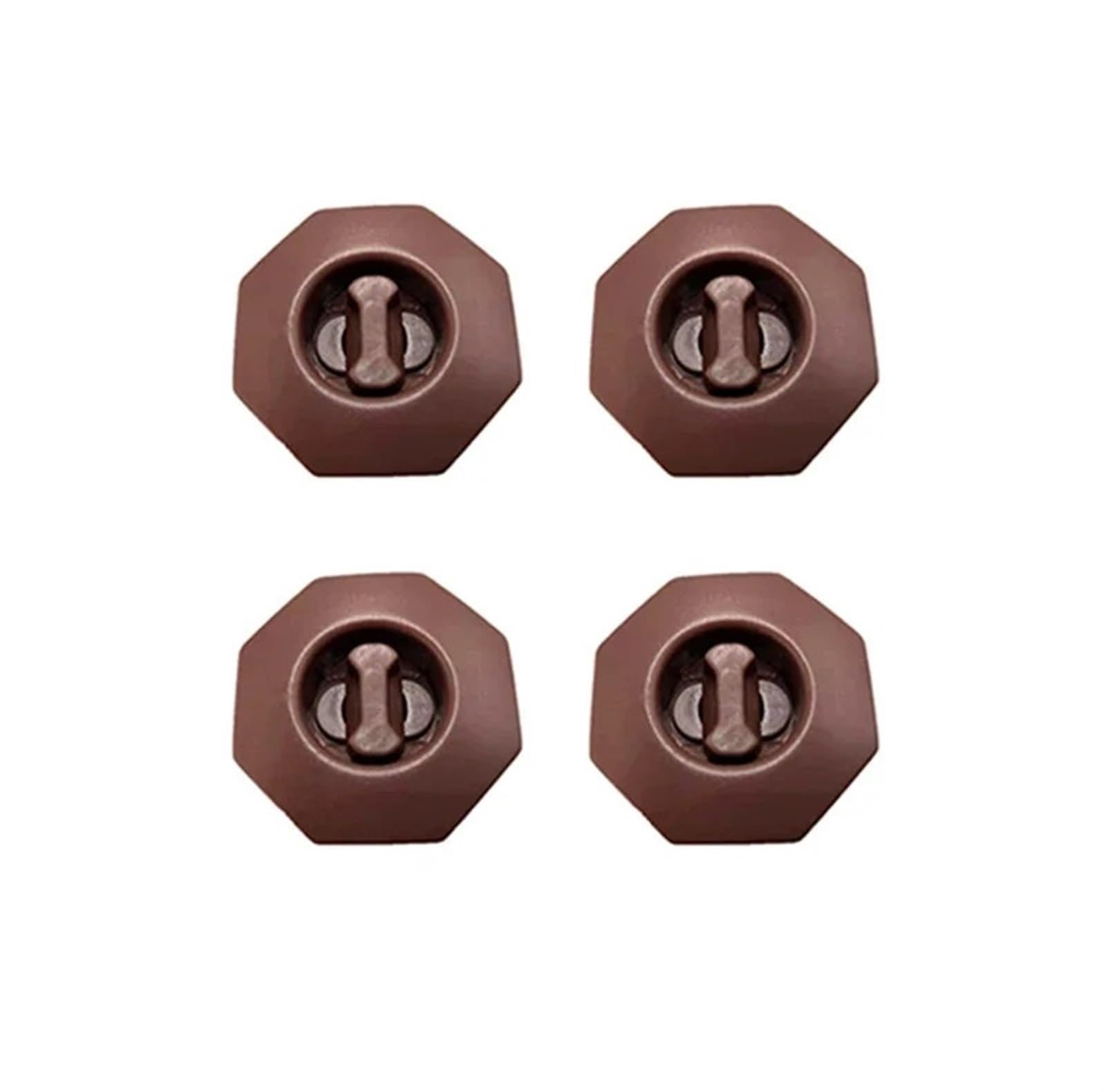 PENGNAQP Universal Auto Boden Matte Clips Halter Grip Teppich Befestigung Klemme Schnalle Haken Verschluss Retainer Anti Skid Retainer Auto Zubehör(4 pcs Brown) von PENGNAQP