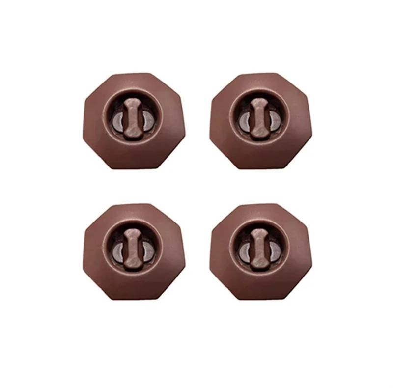 PENGNAQP Universal Auto Boden Matte Clips Halter Grip Teppich Befestigung Klemme Schnalle Haken Verschluss Retainer Anti Skid Retainer Auto Zubehör(4 pcs Brown) von PENGNAQP