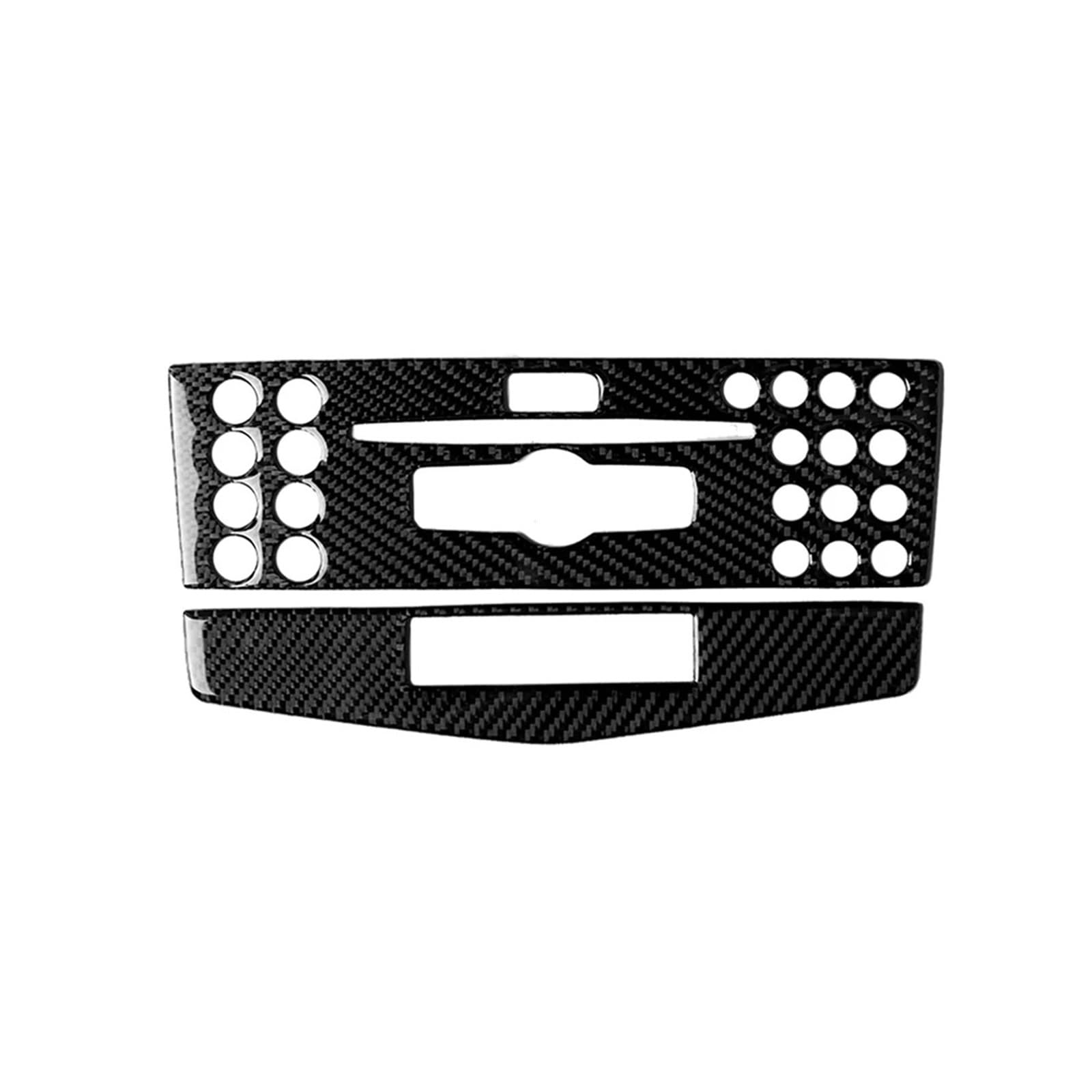 Armaturenbrett-Abdeckung Für Benz C-Klasse W204 2007-2010 Carbon Fiber Auto Innendekoration Center Console CD Panel Aufkleber Trim Cover Mittelkonsolen-Abdeckung(Type 2) von PEPKWELYCB