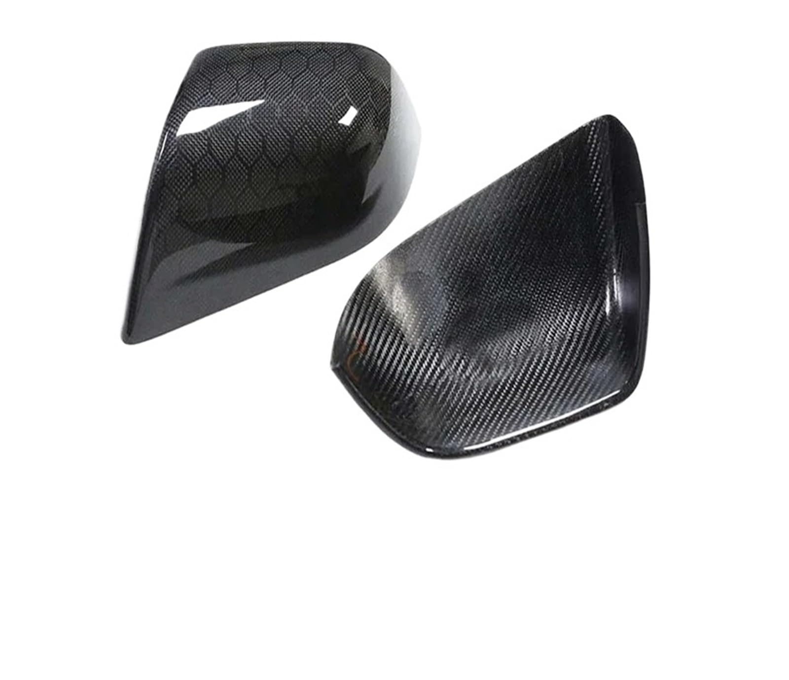 Auto Spiegelkappen Für Tesla Für Modell 3 Carbon Faser Rückspiegel Shell Cover Zufällig Schmieden Licht Matte Waben Hinzufügen Auf 2PCS SeitenspiegelAbdeckungen(Honeycomb) von PEPKWELYCB