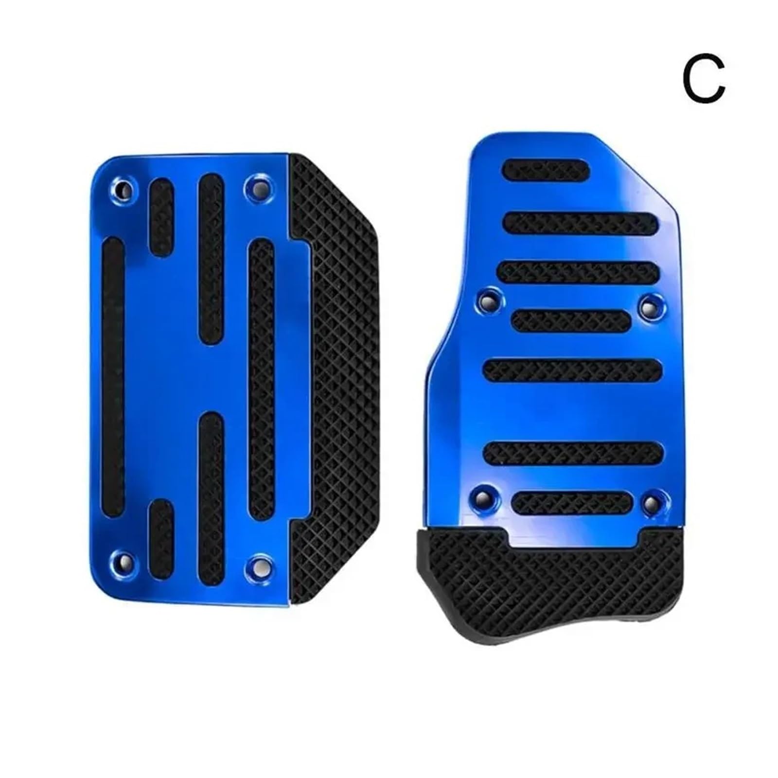 Fußstütze Bremse Für Aluminium Automatische Übertragung Fuß Gas Pedal Set Abdeckung Rot Silber Blau Kit Kraftstoff Pedal Pedale Abdeckung Pedalkappen Abdeckung(Blue) von PEPKWELYCB