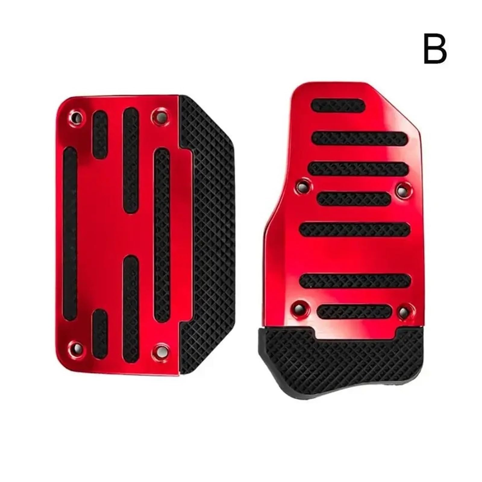 Fußstütze Bremse Für Aluminium Automatische Übertragung Fuß Gas Pedal Set Abdeckung Rot Silber Blau Kit Kraftstoff Pedal Pedale Abdeckung Pedalkappen Abdeckung(Red) von PEPKWELYCB