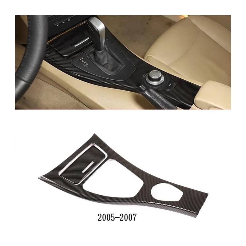 Panel Control Frame Trim Für 3er Für E90 Für E92 Für E93 2005-2012 ABS Silber Kohlefaser Textur Autokonsole Schalttafel Rahmenabdeckung Aufkleber Autozubehör Interieur Zubehör(05-07 Carbon Fiber) von PEPKWELYCB