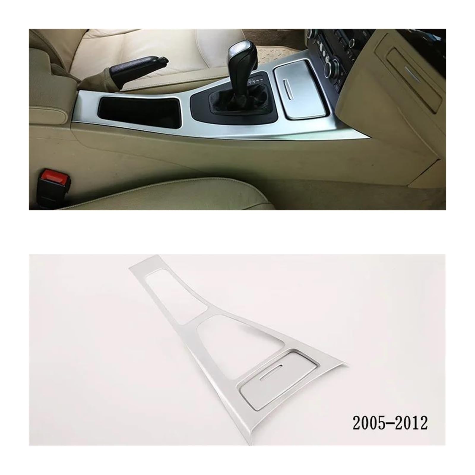 Panel Control Frame Trim Für 3er Für E90 Für E92 Für E93 2005-2012 ABS Silber Kohlefaser Textur Autokonsole Schalttafel Rahmenabdeckung Aufkleber Autozubehör Interieur Zubehör(05-12 Silver) von PEPKWELYCB