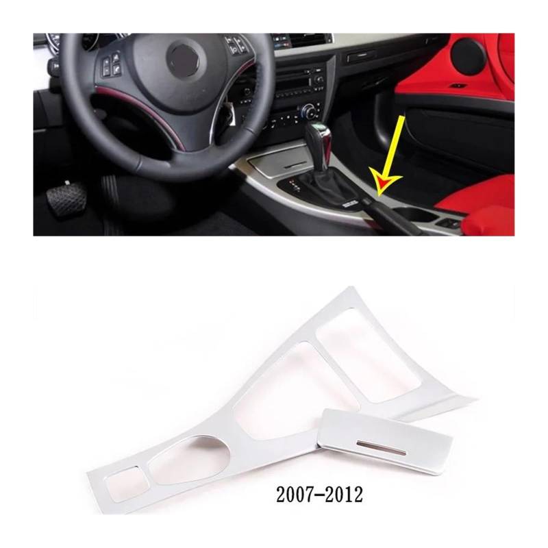 Panel Control Frame Trim Für 3er Für E90 Für E92 Für E93 2005-2012 ABS Silber Kohlefaser Textur Autokonsole Schalttafel Rahmenabdeckung Aufkleber Autozubehör Interieur Zubehör(07-12 Silver) von PEPKWELYCB