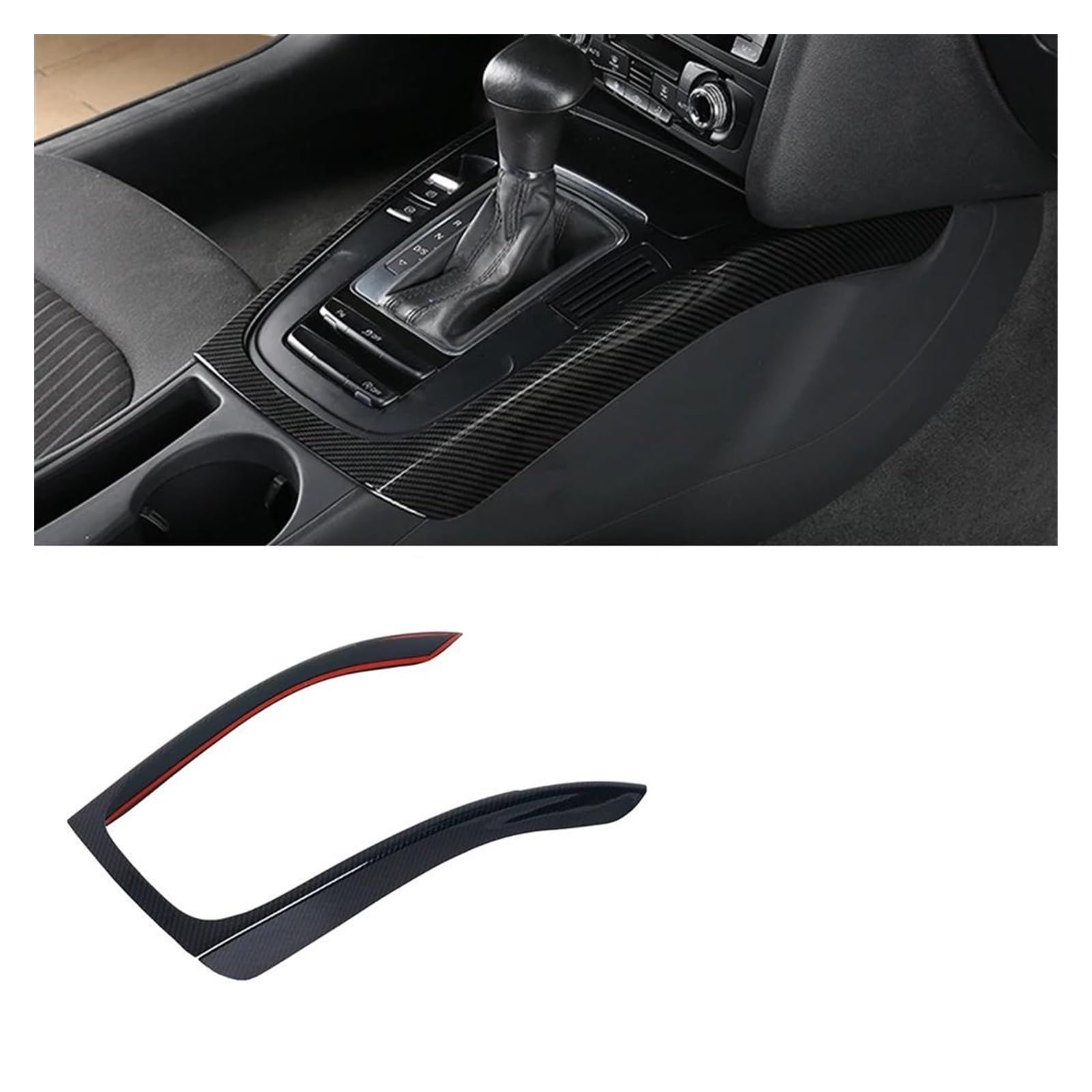 Panel Control Frame Trim Für A4 Für B8 Für A5 2009-2014 2015 2016 ABS Auto Für Styling Innen Modifizierte Mittelkonsole Getriebe Shift Rahmen Dekoration Abdeckung Trim Interieur Zubehör(Carbon Fiber) von PEPKWELYCB