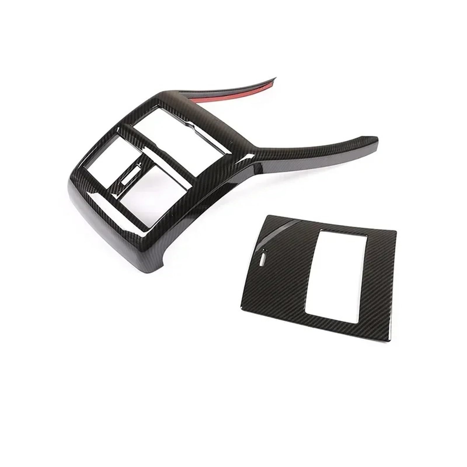 Panel Control Frame Trim Für Benz Für GLE Für GLS Für ML320 Für ML 350 Für ML 400 2013-2019 ABS Silber Auto Hintere Reihe Klimaanlage Vent Rahmen Aufkleber Auto Zubehör Interieur Zubehör(Carbon fiber) von PEPKWELYCB