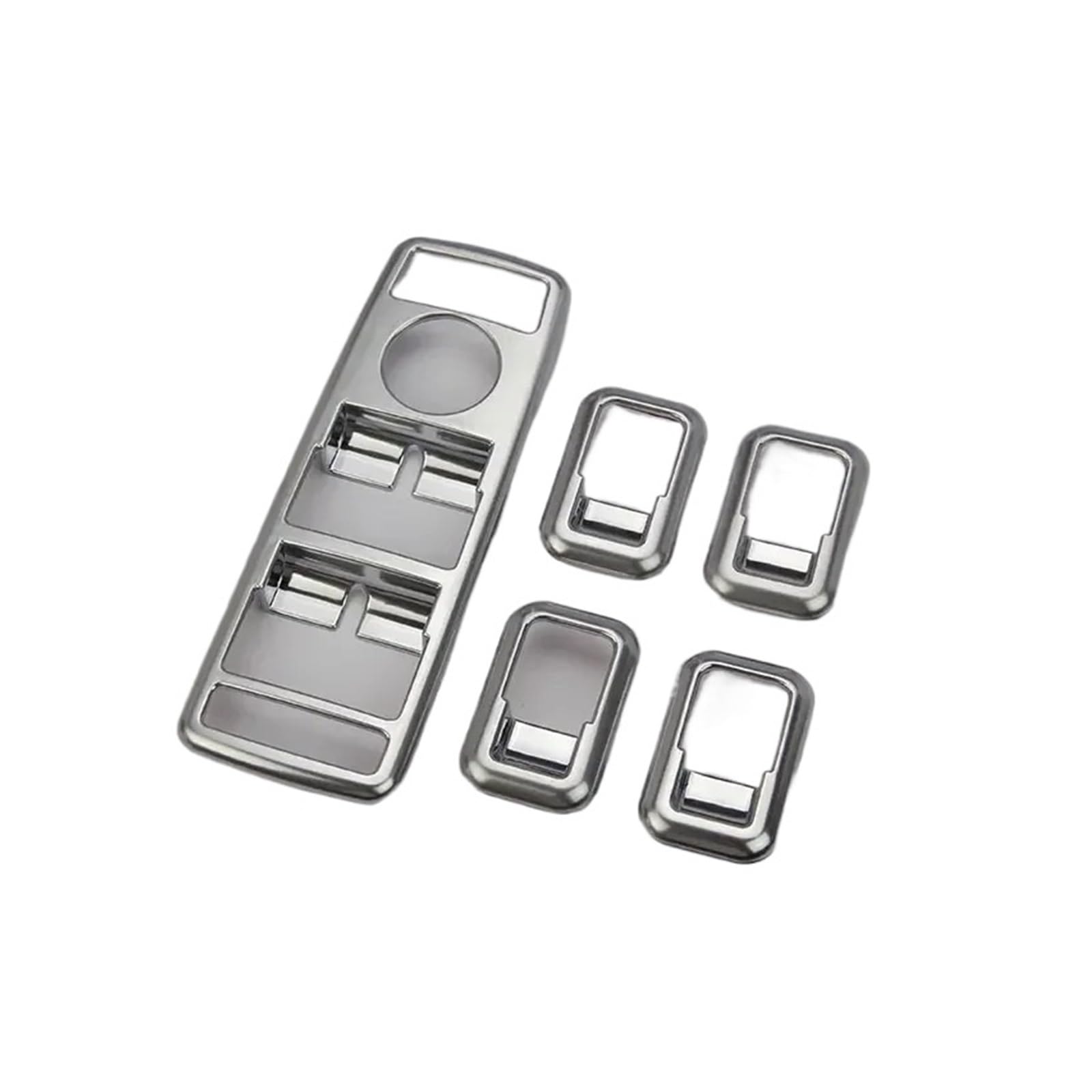 Panel Control Frame Trim Für Benz Für GLK Für GLE Für GLA Für CLA Für W246 Für C W204 Für W166 Für X156 Für W117 ABS Silber Auto Fensterheber Schalter Taste Rahmen Trim Interieur Zubehör(Silver) von PEPKWELYCB