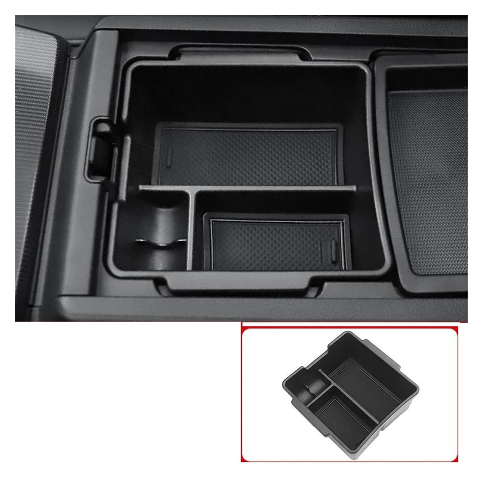 Panel Control Frame Trim Für Civic Für 11th Gen 2021 2022 2023 Zentrale Armlehne Lagerung Container Box AccessoriesCar Konsole Organizer Fach Fall Interieur Zubehör(B Black) von PEPKWELYCB