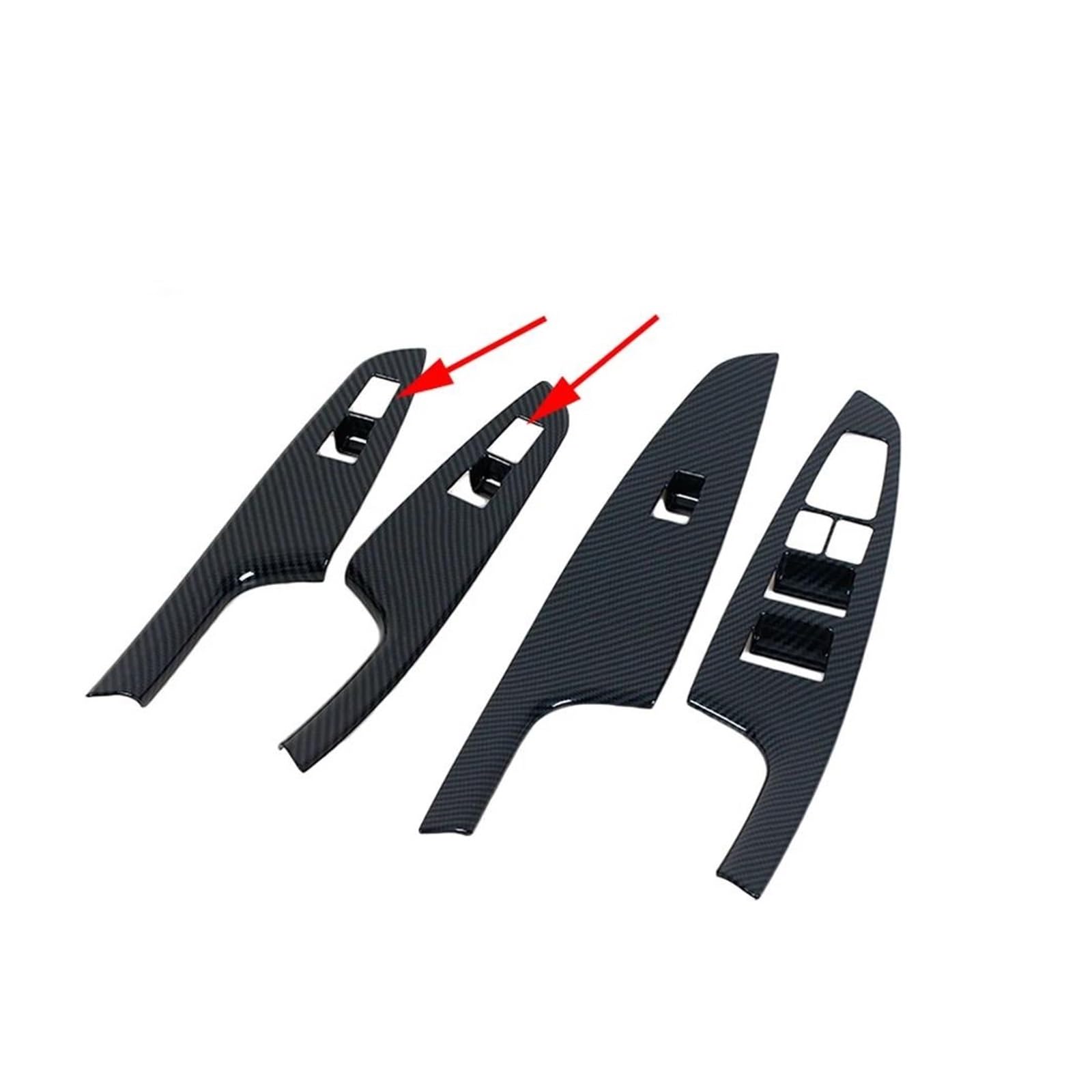 Panel Control Frame Trim Für Hyundai Für Tucson 2015 2016 2017 2018 2019 2020 Carbon Fiber Innen Aufkleber Auto Fensterheber Schalter Taste Panel Schalter Trim Interieur Zubehör(with Button) von PEPKWELYCB