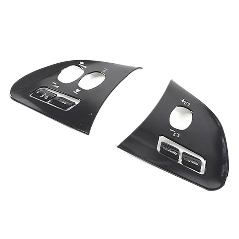 Panel Control Frame Trim Für Jaguar Für XF 2012-2013 2014 2015 Edelstahl Silber Schwarz Auto Lenkrad Taste Abdeckung Trim Aufkleber Auto Zubehör Interieur Zubehör(Black) von PEPKWELYCB