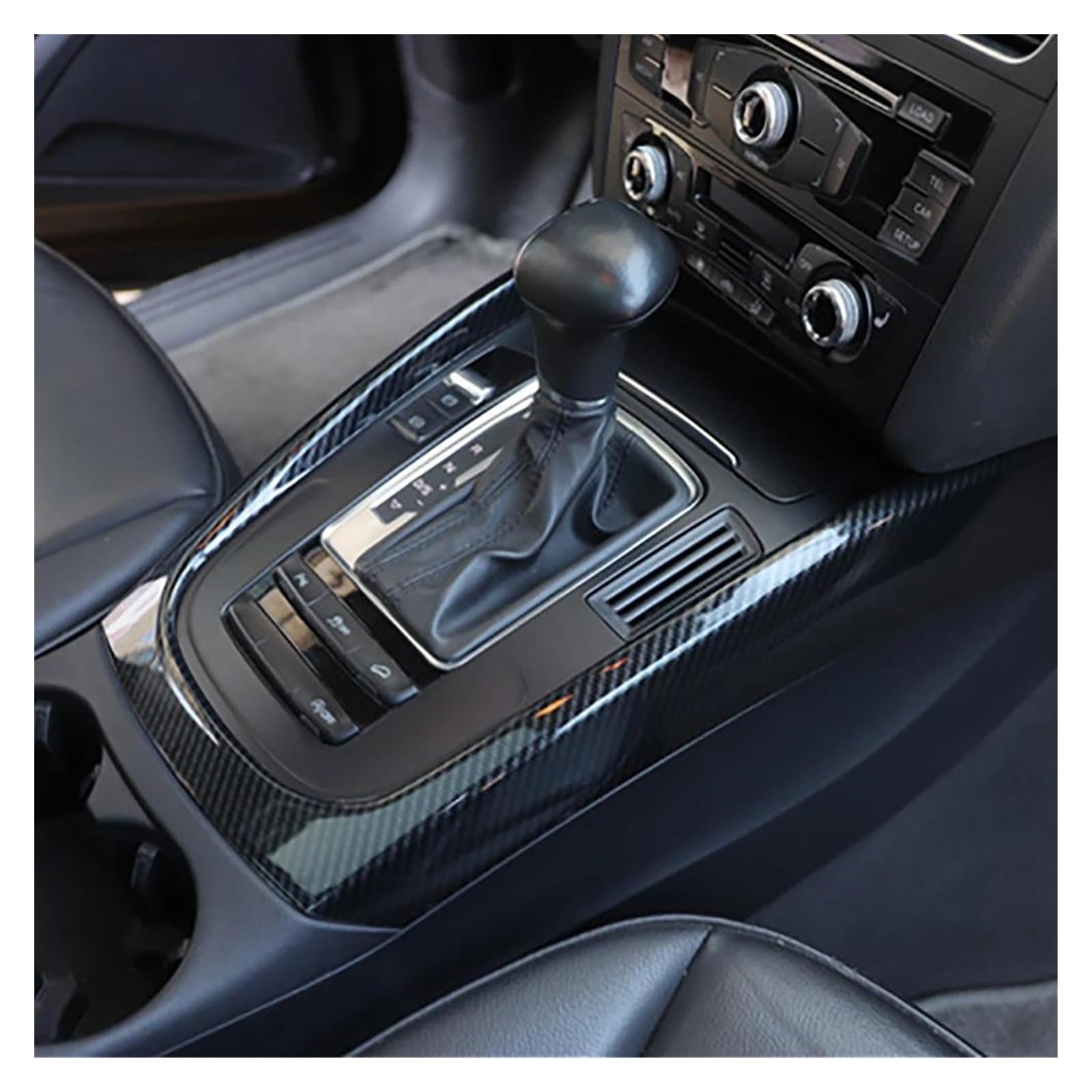 Panel Control Frame Trim Für Q5 2010-2011 2012 2013 2014 2015 2016 2017 Konsole Armlehne Getriebe Shift Dekoration Rahmen Abdeckung Trim Carbon Faser Farbe Innen Interieur Zubehör(Carbon Fiber Color) von PEPKWELYCB