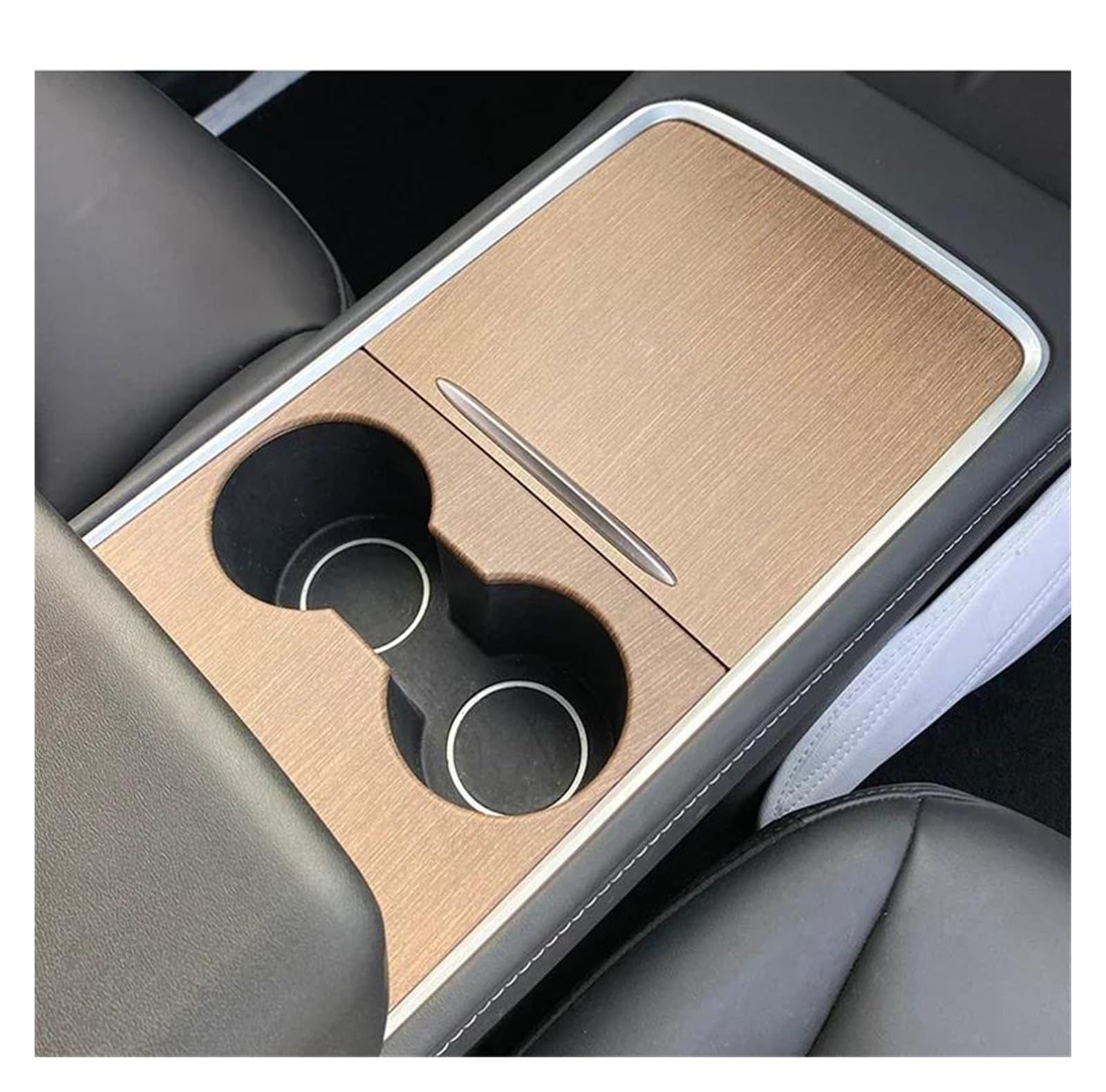 Panel Control Frame Trim Für Tesla Für Modell 3 Y 2021-2022 2023 Auto ABS Zentrale Konsole Schutz Panel Abdeckung Carbon Faser Holzmaserung Innen Auto Zubehör Interieur Zubehör(Wood Grain) von PEPKWELYCB