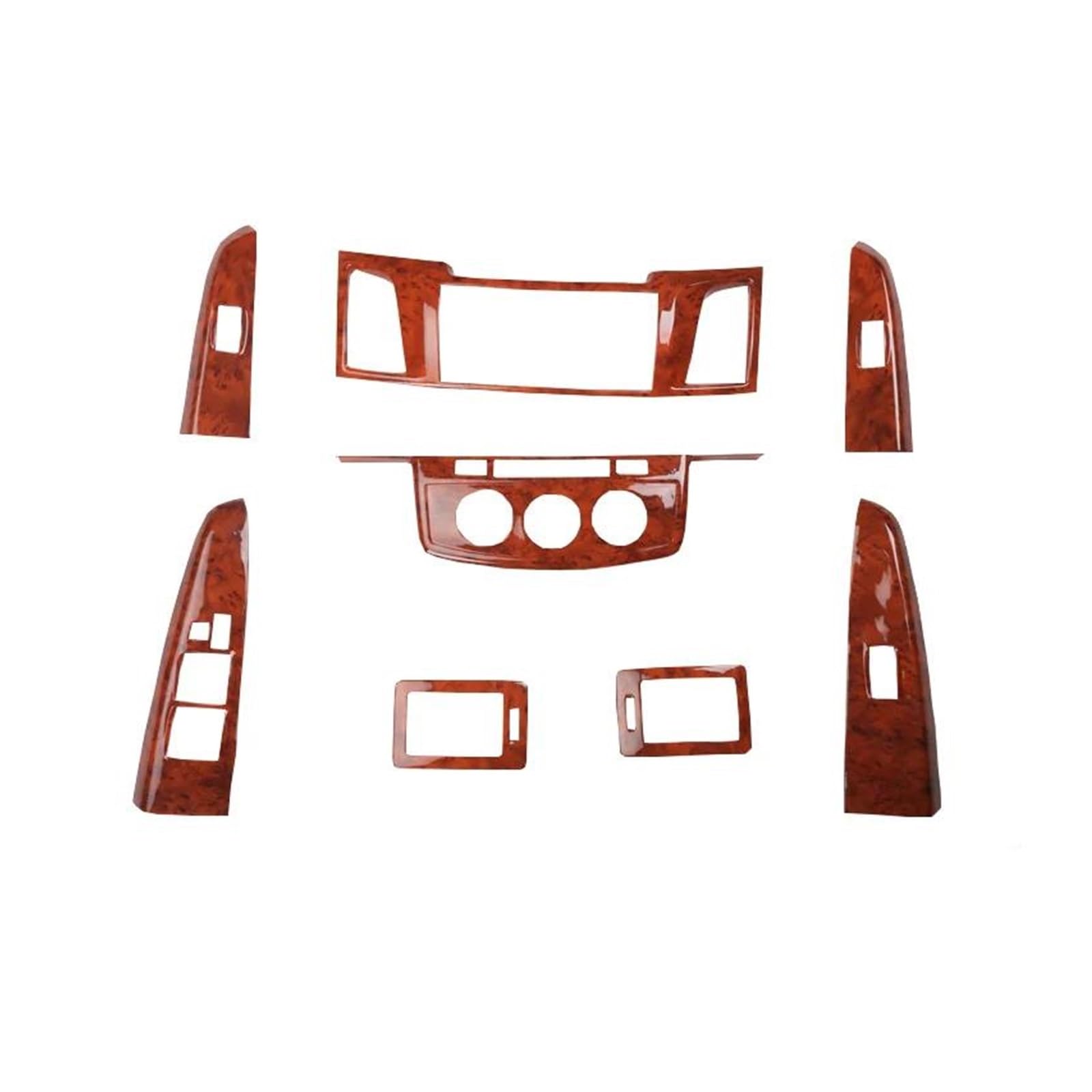 Panel Control Frame Trim Für Toyota Für Hilux Für Vigo 2012-2013 2014 RHD Interior Center Konsole Fensterheber Schalter Taste Panel Schalter Air Outlet Moulding Aufkleber Interieur Zubehör(All 2) von PEPKWELYCB