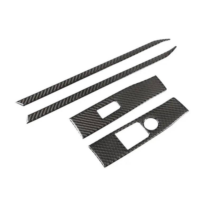 Panel Control Frame Trim Für Toyota Für Supra Für GR Für A90 Für A91 Für MK5 2019-2022 RHD Auto Weiche Carbon Faser Tür Fenster Schalter Taste Panel Rahmen Trim Zubehör Interieur Zubehör(Right hand dr von PEPKWELYCB