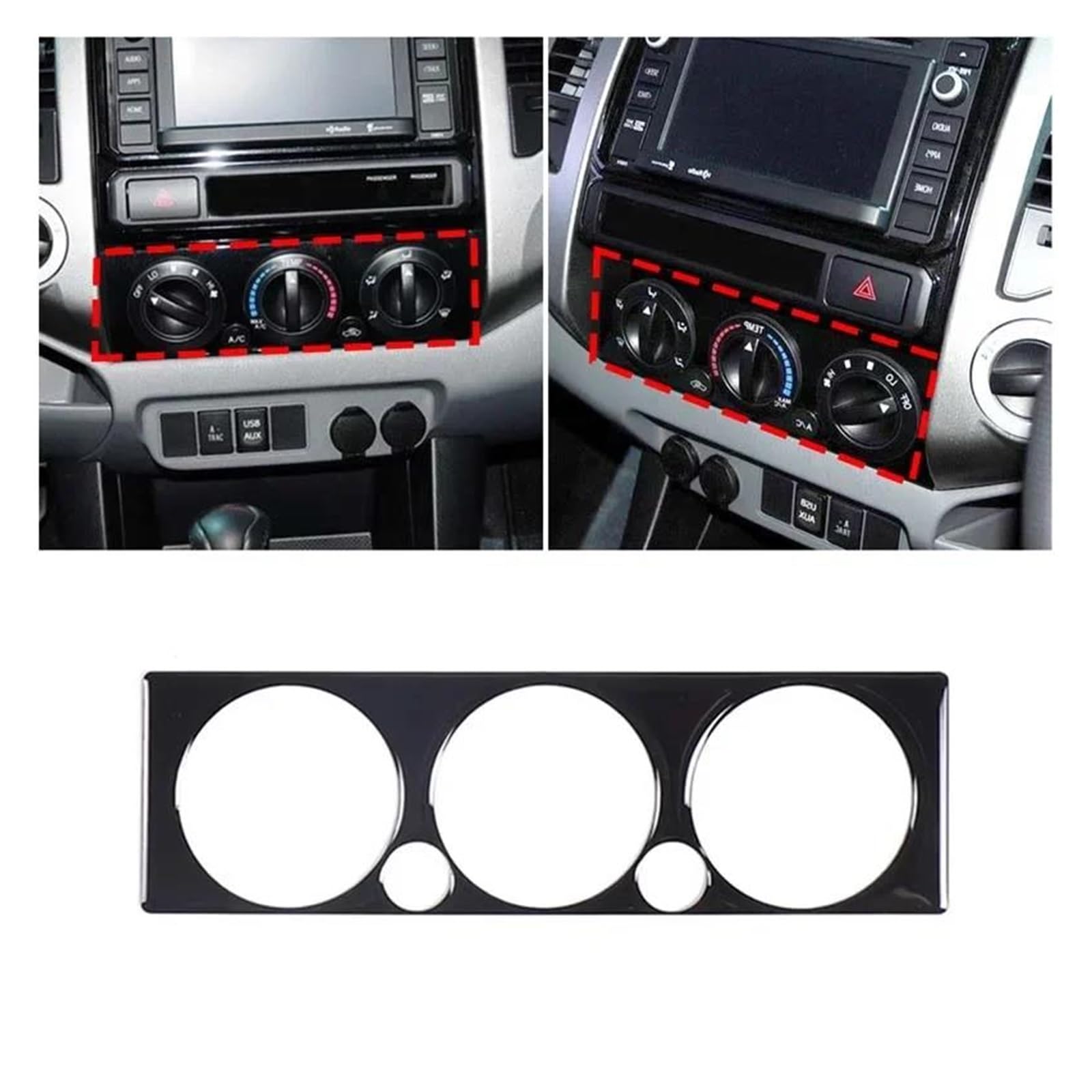 Panel Control Frame Trim Für Toyota Für Tacoma 2006-2013 2014 2015 Schwarz Auto Center Konsole Getriebe Klimaanlage Schalter Panel Trim Aufkleber Auto Innen Zubehör Interieur Zubehör(1) von PEPKWELYCB