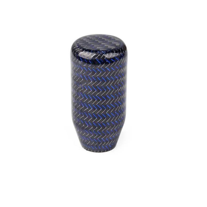 Schaltknauf Knauf Carbon Fiber Schaltknauf Schaltgetriebe Schalthebelknopf Runder Kugelform Griffknopf Auto Schalthebel(Blue-70mm) von PEPKWELYCB