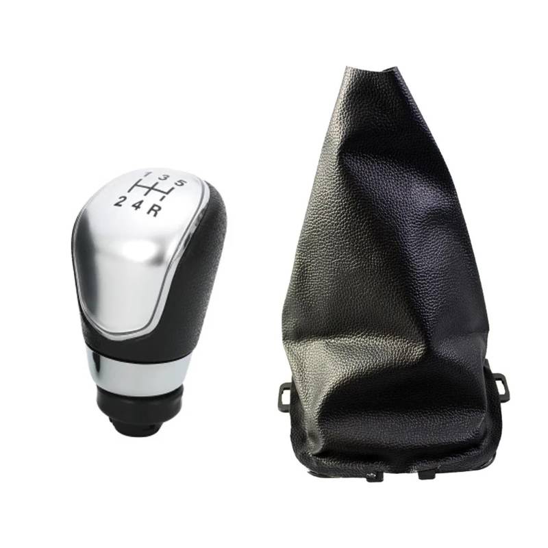 Schaltknauf Knauf Für Ford Für Fiesta 2008 2009 2002 2012 2012 Auto Styling Accessoires 5/6 -Geschwindigkeitshandbuch Schaltknopf Gitzer -Kofferraum Case Collar Auto Schalthebel(5 Speed Silver) von PEPKWELYCB