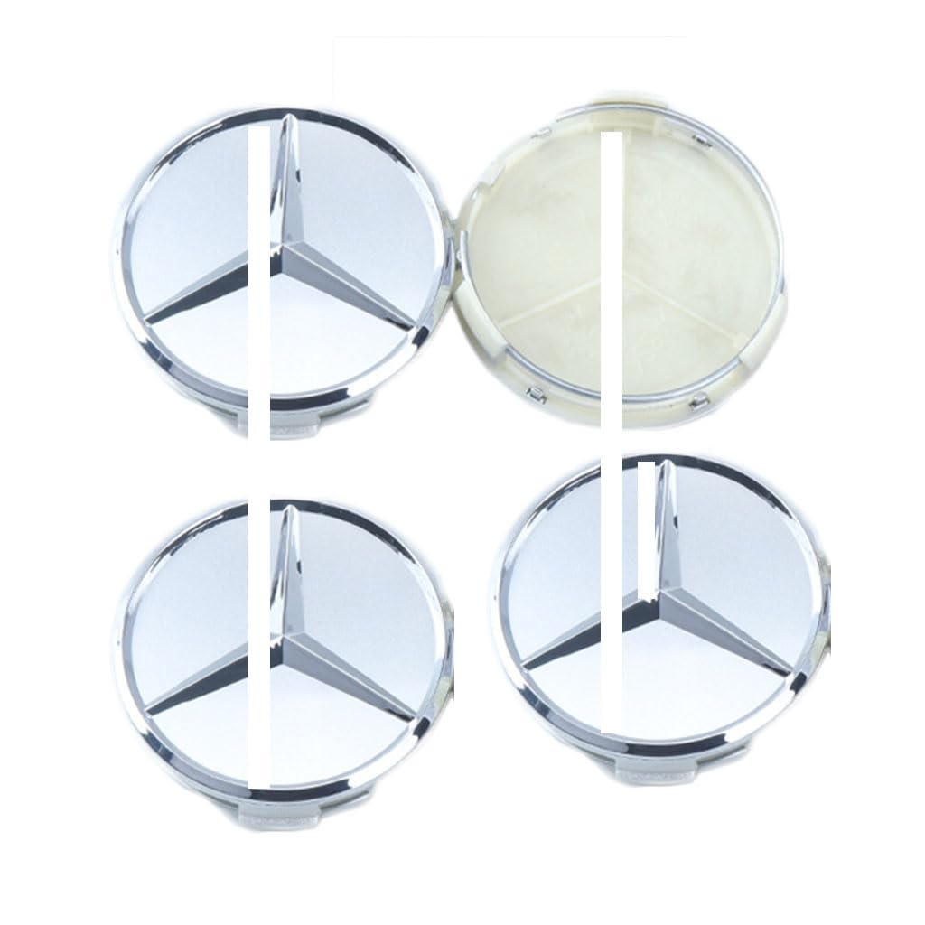 4 Pcs Auto Nabe Mitte Abdeckung für Benz B Class 2012-2019 75mm,Auto Radkappen Auto Dekoration Abzeichen Zubehör,A-1 von PERFECC