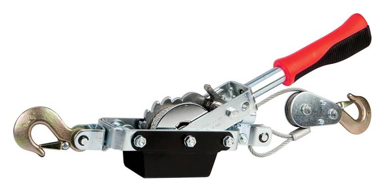 PERFORMANCE TOOL W4003 Kompakter Power Puller 1 Tonne Kapazität Seilwinde, 1,8 m Flugzeugkabel, Abnehmbarer Griff und Tragetasche für einfache Lagerung und Tragbarkeit von PERFORMANCE TOOL