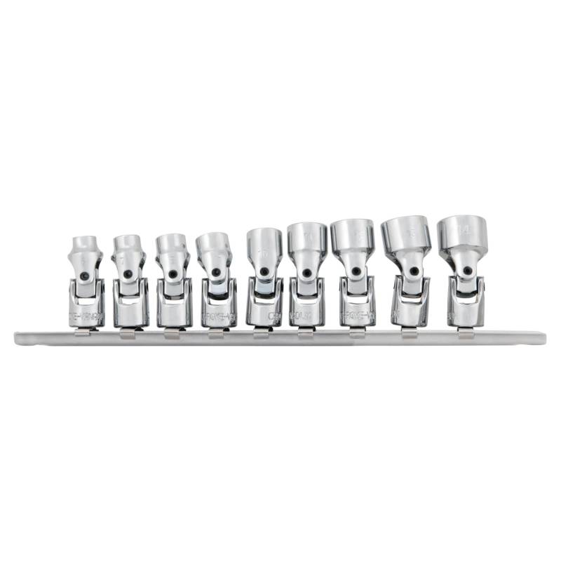 Performance Tool W36981 1/4-Inch 9 Piece Drive Metric Flex Socket Set, Silver von PERFORMANCE TOOL