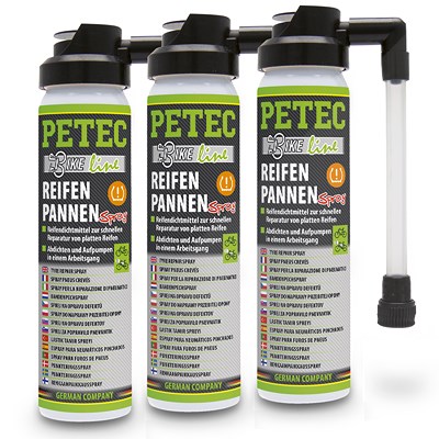 Petec 3x 75 ml Reifenpannen Spray Bike Line [Hersteller-Nr. 70575] von PETEC