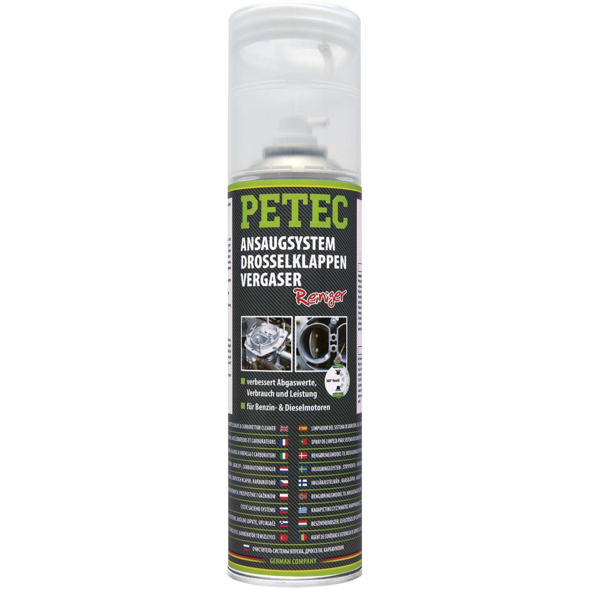 PETEC Ansaugsystem-, Drosselklappen- & Vergaserreiniger, 500ml 72450 von PETEC