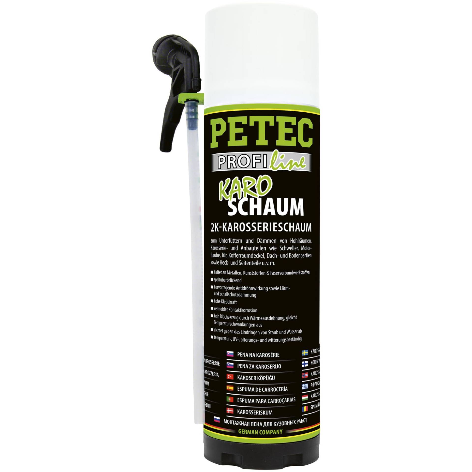 PETEC Karo-Schaum, 2K Karosserieschaum 400 ml Dose - 98140 zweikomponenten Karosserie-Schaum zur professionellen Reparatur von Karosserieteilen von PETEC