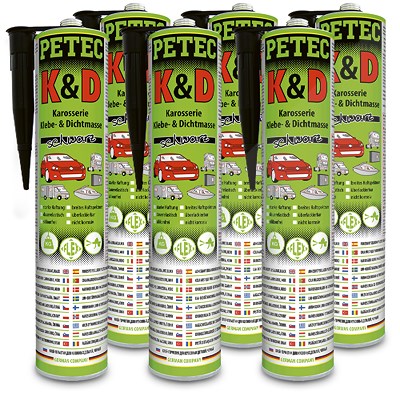 Petec 6x 310ml K&D Karosserie Klebe- u. Dichtmasse [Hersteller-Nr. 94730] von PETEC