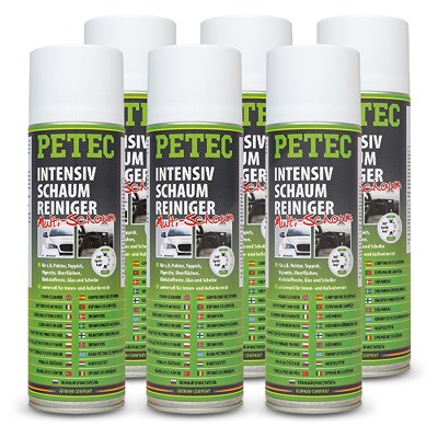 Petec 6x 500 ml Intensiv-Schaumreiniger Spray von PETEC