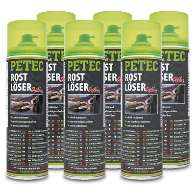 Petec 6x 500 ml Rostlöser MoS2 Spray von PETEC