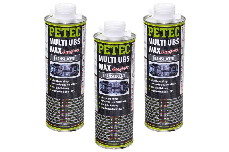 Petec UBS Wax Unterbodenschutz auf Wachsbasis 3 Liter Saugdose transparent von PETEC