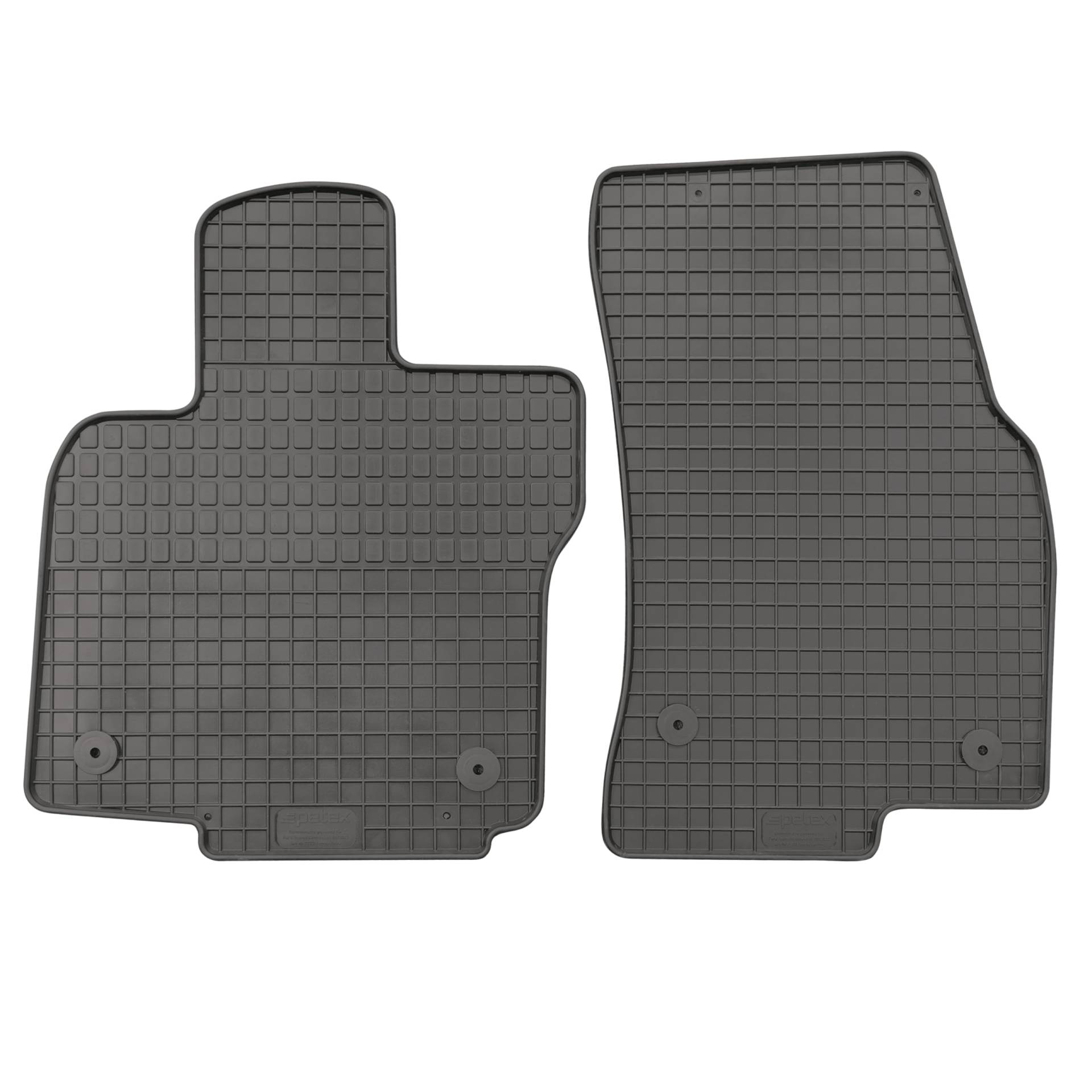 PETEX Passform Gummimatte für Ford Transit Connect ab 05/2022 / Tourneo Connect ab 05/2022, 2-teiliges Set für vorne, PKW Auto Fußmatte, schwarz, robust, wetterfest von PETEX