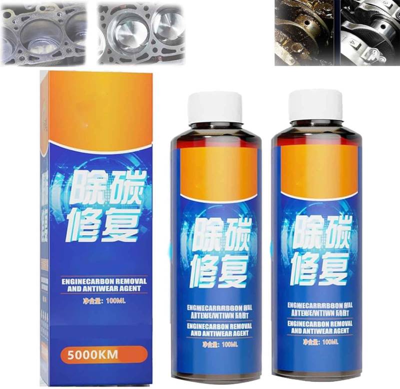 PETSBURG Engine Carbon Removal Repair Agent, Highly Effective Engine Anti-Wear Protectant, Motorschutz Öladditiv für Auto Motorräder, Carbon Removal and Repair, Diesel Gasoline universal (2Set) von PETSBURG