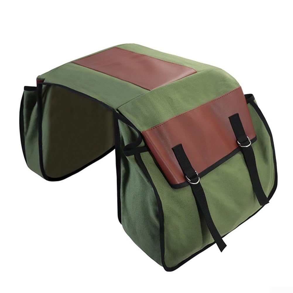 PETSTIBLE Satteltasche mit großem Fassungsvermögen, Outdoor-Reisen, Mountainbike-Aufbewahrungstasche, Langstreckenfahrtasche, Fahrradrücktasche, Regaltasche (grün) von PETSTIBLE