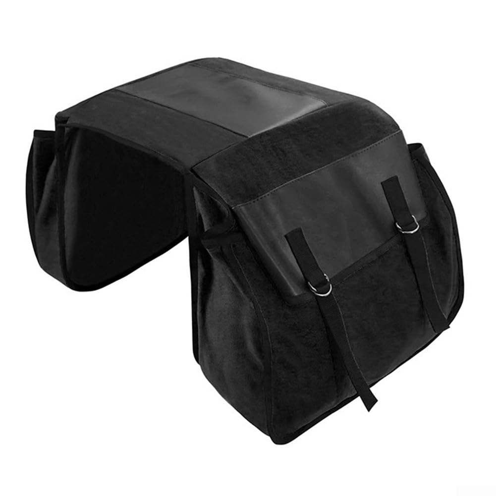 PETSTIBLE Satteltasche mit großer Kapazität, Outdoor-Reisen, Mountainbike-Aufbewahrungstasche, Langstreckenfahrtasche, Fahrradhecktasche, Regaltasche (schwarz) von PETSTIBLE