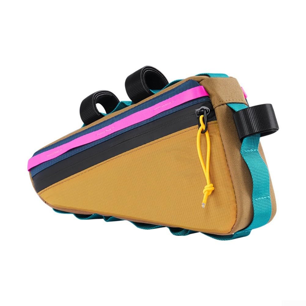 PETSTIBLE Schützen Sie Ihre Sachen mit dieser wasserdichten Dreiecktasche für Mountainbikes und Rennräder (gelb) von PETSTIBLE