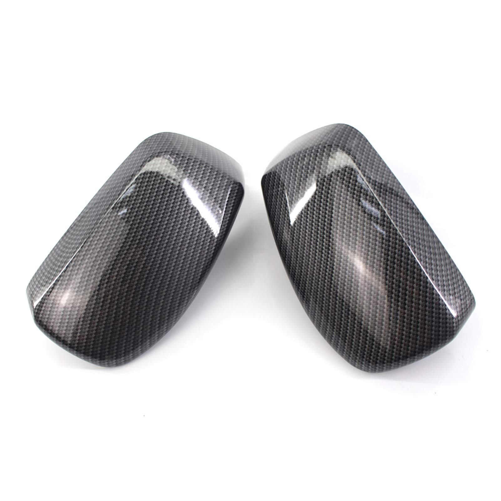 PEXORT, for BMW, 5er E60 E61 525i 528i 528xi 530i 530d Carbonfaser-Seitenrückspiegelabdeckung in leuchtendem Schwarz Seitenspiegelabdeckungen(Carbon Fiber) von PEXORT