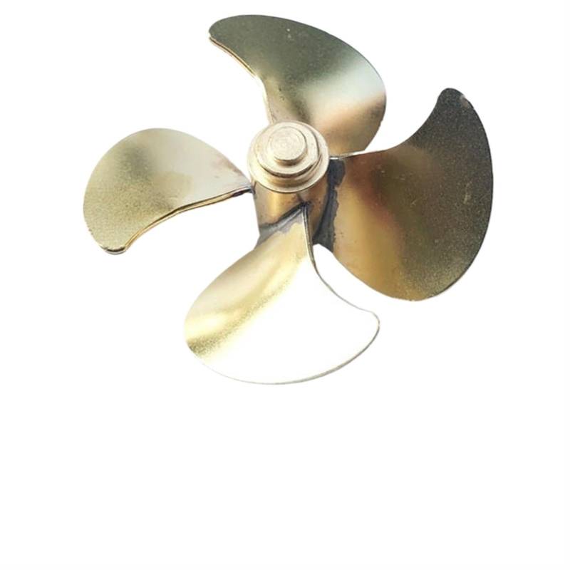 PEXORT 1PCS 42MM Vier-Blatt Spitz Propeller Messing Metall CW/CCW Prop, for Fernbedienung Simulation Schiff Modell Montieren DIY Zubehör Austausch des Bootspropellers(1pcs Reverse) von PEXORT