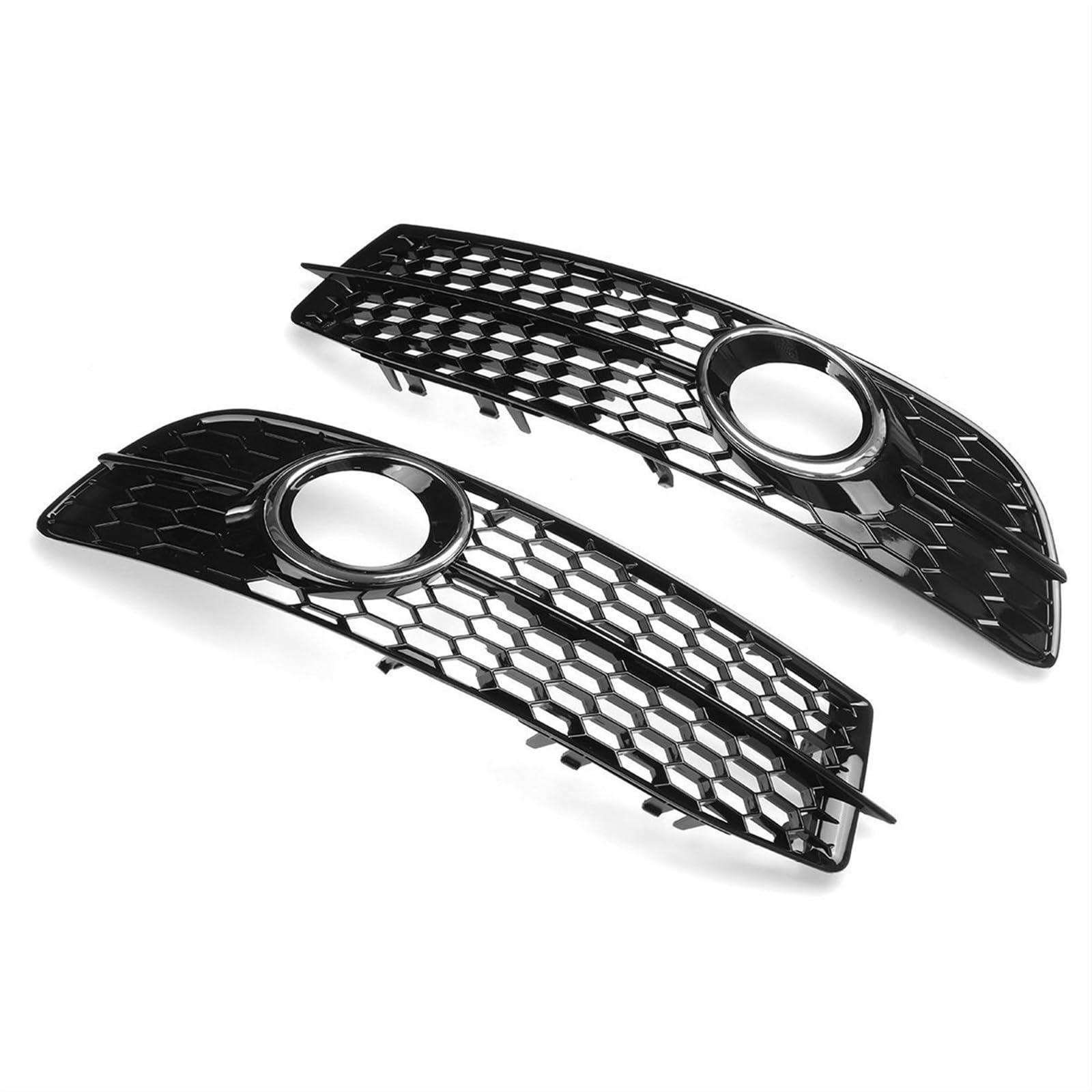 PEXORT 2X Auto Frontstoßstange Nebelscheinwerfer Lampe Kühlergrill Grillabdeckung Honeycomb HEX, for Audi, for A6 C6 for, 2008-2011 4F0807681Q01C 4F0807681Q02C Nebelscheinwerfer-Grillabdeckung(Silver von PEXORT