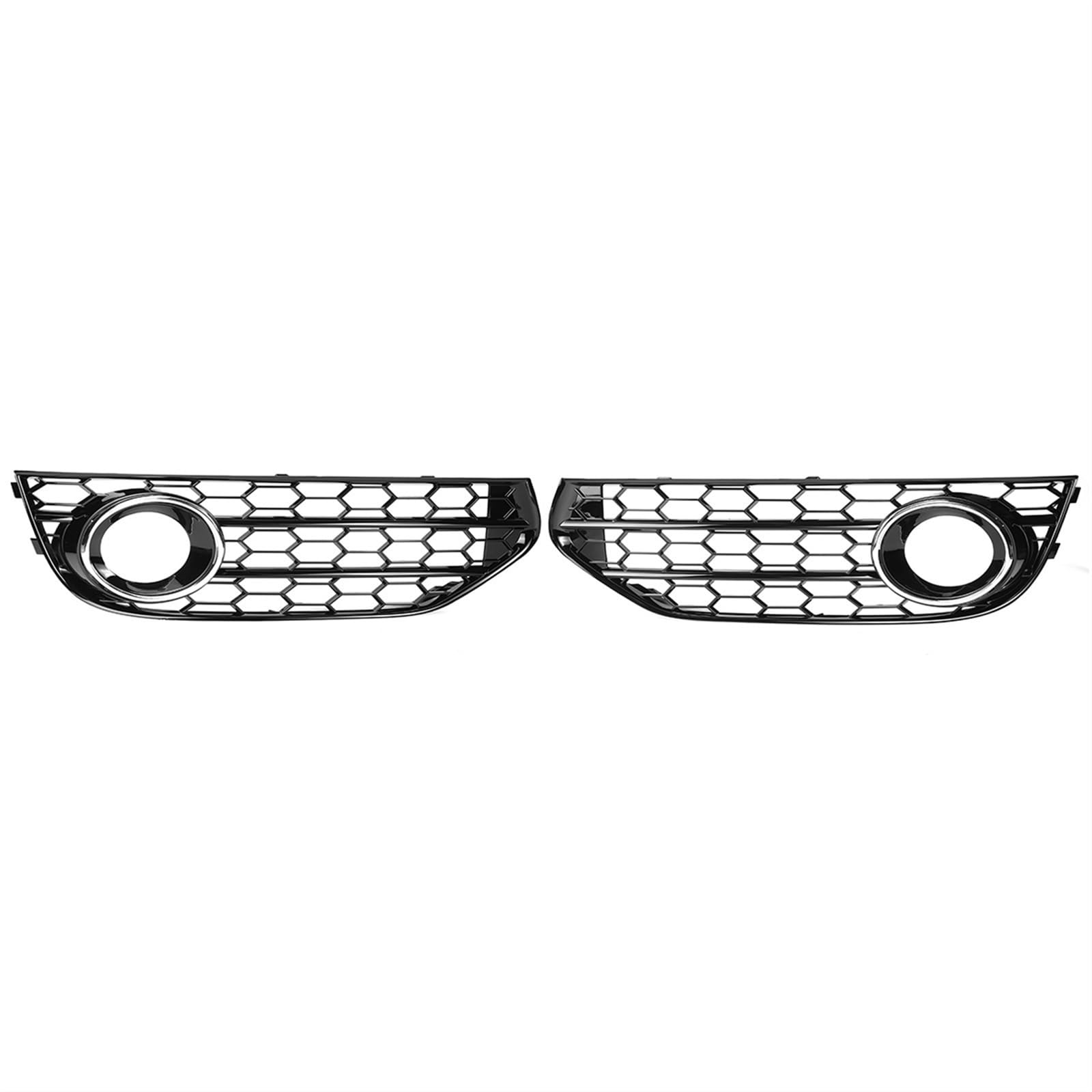 PEXORT 2X Auto-Nebelscheinwerfer-Grill, Nebelscheinwerfer-Abdeckung, for Audi, for A4 B8, for ALLROAD, for Quattro for Wagon 2009–2015 Nebelscheinwerfer-Grillabdeckung(Silver) von PEXORT