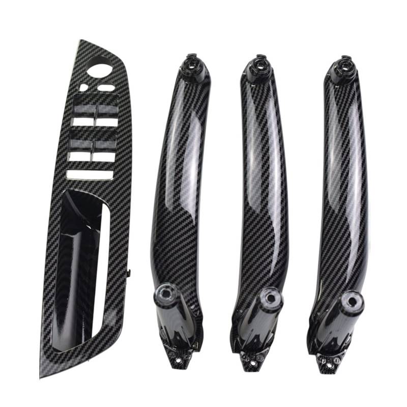 PEXORT 4 Teile/Satz LHD Links Hand Fahrer Tür Pull Griffe Kit Auto Innen Ersatzteile, for, for X5 X6 E70 E71 2007-2013 Innentürgriffverkleidung(Carbon 4Pcs LHD) von PEXORT