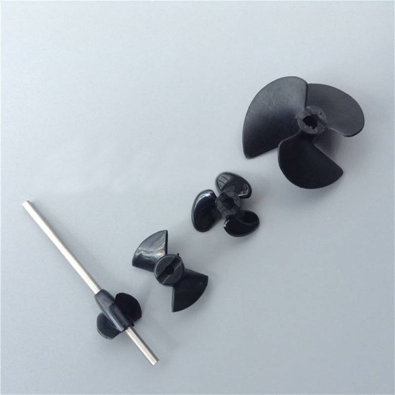 PEXORT 5 Stück 15 mm/25 mm/40 mm Propeller, 2-Blatt/3-Blatt-Paddel mit 3 mm/4 mm/5 mm Schaft, for RC-Modellboote, Sprühwasserstrahlruder Austausch des Bootspropellers(2-Blade 25mm) von PEXORT